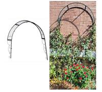 Arco de jardín de 100 cm de ancho para plantas trepadoras - Soporte de pared exterior para flores - Pergola verde y blanca para decoración y soporte de jardín