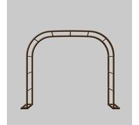 Arco de jardín de acero de 80 a 350 cm, enrejado de metal para plantas trepadoras, fuerte arco de boda al aire libre, cenador redondo para pérgola duradero color marrón (280 x 40 x 220 cm)