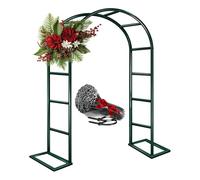 Arco de jardín de acero resistente para plantas trepadoras, arcos de metal para bodas al aire libre, decoración de patio trasero, 220 cm de alto, pérgola de jardín duradera (marrón, 80 cm de ancho)
