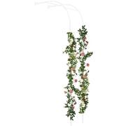 Arco de jardín de acero resistente para plantas trepadoras, enrejado crema para bodas, patios y patios traseros (180 x 240 x 45 cm) - Soporte al aire libre para rosas y vides