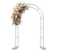 Arco de jardín de hierro blanco para plantas trepadoras, pérgola de enrejado resistente a la intemperie para bodas y decoración de interiores y exteriores, 300 x 220 cm, soporte para vides y flores