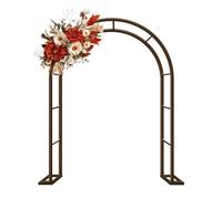 Arco de jardín de hierro forjado para plantas trepadoras, enrejado al aire libre, arco decorativo, disponible en tamaños de 80 cm a 350 cm (marrón, 280 x 220 cm)