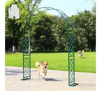 Arco De Jardín De Hierro Resistente, 6.6x8.2ft Trellis Antirroto Con Estructura En Rejilla,Fácil Montaje Para Plantas Trepadoras Rosas,4 Colores Arco De Boda Flores(Green,4.6ftx7.5ftx1.32ft)