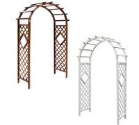 Arco de jardín de madera resistente, enrejado de boda pesado para decoración al aire libre, para rosas trepadoras y vides, mejora la estética de tu jardín