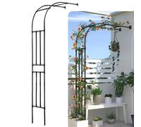 Arco de jardín de medio lado resistente, eje de acero para plantas trepadoras y rosas, enrejado al aire libre para decoración y soporte de jardín