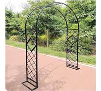 Arco de jardín de Metal Blanco Resistente, galvanizado, con Estructura de Enrejado Resistente para Plantas trepadoras y Rosas, diseño Independiente (180 x 230 cm)