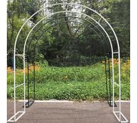 Arco de jardín de metal de 2,4 m para plantas trepadoras - Eje de boda para interiores y exteriores, arco de enrejado verde duradero, fácil de instalar, perfecto para decoración de jardín (250 x 250 x