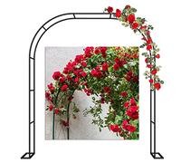 Arco de jardín de metal de 350 cm para plantas trepadoras - Enrejado ajustable al aire libre para rosas, cenador de boda, entrada floral, soporte de acero, 120-350 cm