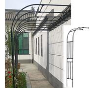Arco de jardín de metal, enrejado de acero galvanizado para impresionantes exhibiciones al aire libre, diseño de medio arco, soporte para plantas trepadoras, perfecto para flores y decoración de
