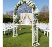 Arco de jardín de metal, enrejado de acero resistente al óxido para plantas trepadoras y rosas, perfecto para bodas, entradas de jardín y caminos, diseño de 300 x 40 x 230 cm