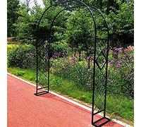 Arco de jardín de metal grande para plantas trepadoras - Soporte ajustable para flores de 1,4 m a 3,4 m, para decoración de patio al aire libre, patio trasero y decoración de boda, color negro, 2,2 x