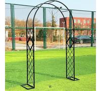 Arco de jardín de metal para bodas al aire libre y decoración par de rosas, 140 x 230 cm, 220 x 230 cm, 300 x 230 cm, resistente a la intemperie