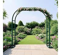 Arco de jardín de metal para bodas, resistente al óxido, soporte para globos, fácil montaje, enrejado para plantas trepadoras, decoración al aire libre, perfecto para eventos y jardines
