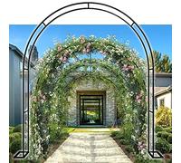 Arco de jardín de metal para decoración de globos, soporte para plantas trepadoras, base resistente, enrejado al aire libre, tamaño: 240 x 220 x 40 cm, ideal para eventos y celebraciones
