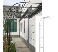 Arco de jardín de metal para plantas, decoración de pérgola al aire libre, soporte de pared crema, ideal para paisajismo y diseño de jardín