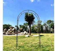 Arco de jardín de metal para plantas trepadoras, cenador de boda de 1,2 m de alto, fácil de montar, decoración negra al aire libre para eventos, fiestas y lacaping en el patio trasero