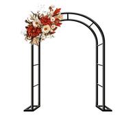 Arco de jardín de metal para plantas trepadoras, cenador negro resistente, 280 x 220 cm, perfecto para decoración al aire libre y soporte vertical de jardinería