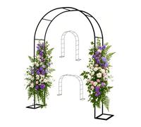Arco de jardín de metal para plantas trepadoras de boda Pera Trellis resistente, soporte para rosas, cenador de par disponible en anchos 100-400 cm (140 x 230 cm)