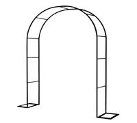 Arco de jardín de metal para plantas trepadoras, decoración al aire libre para terraza y pera, disponible en tamaños de 80 x 200 cm a 350 x 220 cm, enrejado negro para rosas