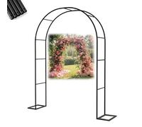 Arco de jardín de metal para plantas trepadoras, soporte de enrejado al aire libre, arco de rosas, varios tamaños (80-400 cm), ideal para decoración de jardín y crecimiento de plantas, 120 x 220 cm
