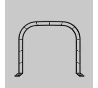 Arco de jardín de metal para plantas trepadoras y bodas al aire libre, arco de boda negro para decoración de jardín, 2,8 m x 2,5 m