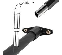 Arco de jardín de metal para plantas y globos, elegante enrejado de rosas al aire libre, negro, 150 x 240 cm, decoración de jardín elegante, perfecto para bodas y eventos