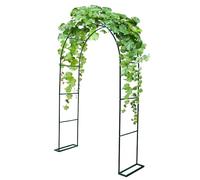 Arco de jardín de metal para rosas, árbol de boda al aire libre, enrejado para plantas trepadoras, altura ajustable, 200-220 cm, ancho 80-350 cm, verde jardín Det