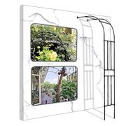 Arco de jardín de metal para rosas trepadoras. Enrejado de medio arco, 200 x 240 cm, 220 x 240 cm, 240 x 240 cm, elegante decoración al aire libre, diseño duradero para caminos de jardín y soporte de
