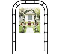 Arco de jardín de metal resistente, 140 cm de ancho, ideal para decoración de globos y rosas de boda, decoración al aire libre, 200 x 230 cm (largo x alto), perfecto para eventos de jardín
