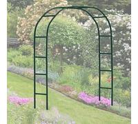 Arco de jardín de metal resistente con base extraíble, altura ajustable (120-350 cm), enrejado de árbol de rosas para flores, plantas y vides trepadoras, decoración de jardín Ele