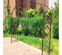 Arco de jardín de metal resistente para bodas, enrejado pesado de acero Du para plantas trepadoras, arco al aire libre para rosas y vides en el patio trasero
