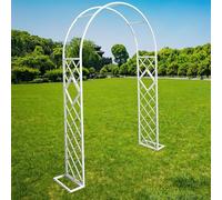 Arco de jardín de metal resistente para bodas y eventos al aire libre, eje de enrejado de acero pesado para plantas trepadoras, vides y rosas Ele Pera Det