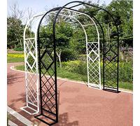 Arco de jardín de metal resistente para bodas y eventos, enrejado de rosas, antioxidante, ajustable de 140 a 340 cm de ancho, decoración blanca para exteriores y patio trasero