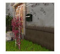 Arco de jardín de metal resistente para plantas trepadoras, enrejado de hierro resistente a la intemperie para arco de rosas Pera de medio lado para jardín al aire libre.