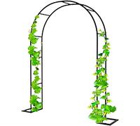 Arco de jardín de metal resistente para plantas trepadoras, enrejado de Pera y rosas al aire libre, diseño de tubo resistente al óxido, cenador para flores y vides