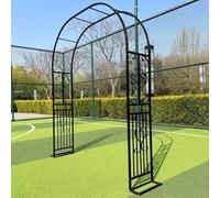 Arco de jardín de metal resistente, soporte de enrejado para globos, bodas, Navidad, cumpleaños, baby showers (negro, 3 x 2), perfecto para eventos y decoraciones al aire libre