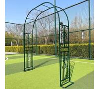 Arco de jardín de metal robusto con enrejado verde para bodas, Navidad, cumpleaños, baby showers, decoración de eventos al aire libre, 2,2 x 2,3 m, decoración de fiesta