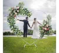 Arco de jardín en forma de corazón, 2 x 2,1 m, marco de boda de metal | Acero al carbono estable, pintura resistente a la intemperie, capacidad de carga 5-10 kg. Ideal para bodas, fiestas, jardín.