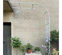 Arco de jardín, marco de acero resistente para plantas trepadoras, enrejado de medio arco para vides y flores, diseño de pérgola duradero