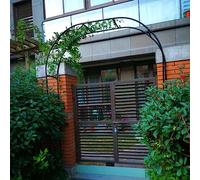 Arco de jardín metálico resistente para exteriores - Arcos grandes para bodas con soporte para plantas trepadoras - 120 cm, 140 cm, 180 cm, 240 cm de ancho - Decoración de pérgola de rosas verdes