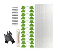 Arco de jardín para macizos de flores elevados, 18 marcos antióxido, arco, soporte para cubierta vegetal, 42,7 cm, con termómetro y guantes | para red de protección y fresadoras sobre tabla