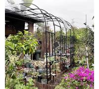 Arco de jardín para pérgola enrejado para plantas trepadoras, arco de metal montado en la pared para decoración al aire libre, ideal para vides de uva y jardinería