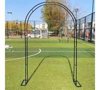 Arco de jardín para plantas trepadoras, rosas y verduras, decoración al aire libre, perfecto para flores y césped, color negro, 280 x 220 cm, arco de enrejado de jardín