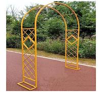 Arco de jardín para plantas trepadoras, soporte de rosas, decoración de boda, arco de 340 x 230 cm, arco de jardín al aire libre para soporte de flores y diseño de paisaje