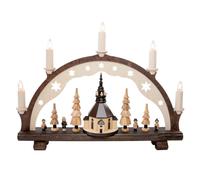 Arco De Luz Iglesia De Seiffen Eléctrico Iluminado Marrón BxHxT 42x31x7cm NUEVO