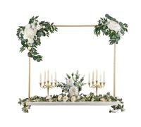Arco de mesa ajustable, barra decorativa de mesa, abrazadera decorativa, barra decorativa de metal, extensible para bodas, arco, flores, globos, luces y plantas, marco de mesa decorativo, 73-250 cm de