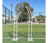 Arco de Metal Curvo para Bodas, decoración de Ceremonia con Forma de Cuerno de Vaca para Bodas y cumpleaños, 3 Colores, 1,8 m y 2,1 m (5,9 y 6,8 pies)