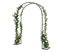Arco de metal negro para plantas trepadoras al aire libre, árbol de rosas, decoración de ceremonia de boda, arco par de Halloween, 140 x 230 cm, 200 x 230 cm, 240 x 220 cm, soporte