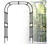Arco de metal para jardín para plantas trepadoras, soporte de enrejado de rosas, arco de jardín al aire libre, 1,2 x 2,4 m, perfecto para flores y vides en decoración de patio trasero y césped