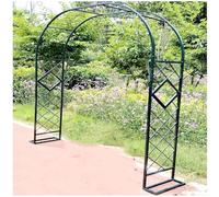 Arco de metal para plantas trepadoras, enrejado de soporte de rosas, ancho ajustable de 140 a 340 cm, tubo cuadrado de 20 mm, verde, 180 x 230 cm, decoración duradera para exteriores